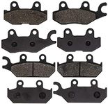 NICHE Brake Pad Kit for Yamaha Viking 700 VI Wolverine X4 1XD-25805-00-00 1XD-25806-00-00 Front Rear Semi-Metallic