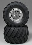 TAMIYA 9805619 Rear Tire/Wheel 58242 (2)