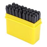 36pcs/Set High Carbon Steel Punch Set Duty Alphabet Letter Number Punch Tool with Case