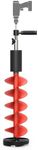 Eyoyo 8" Diameter Ice Auger Bit, 1 Set Replacement Blade & Blade Protector with 1/2 Inch Chuck Drill Adapter, Nylon Auger Convenient for Ice Fishing