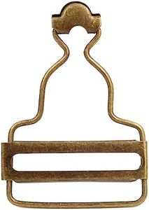 Amanaote 1.25" Inside Bottom Size Bronze Dungaree Fastener Suspender Buckle with slider Pack of 6