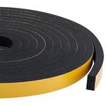 Adhesive Insulation Soundproofing Foam Tape, Weather Stripping for Doors and Window High Density Foam Seal Tape,Total 26 Feet Long (1/2 Inch Wide X 1/4 Inch Thick,2 Strips of 13 Ft Long Each)