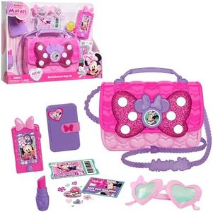 Bolso con Accesorios Disney Junior Minnie Mouse Bowfabulous, 9 Piezas, Juego de simulación e imaginativo; Juguetes para niños a Partir de 3 años de Just Play