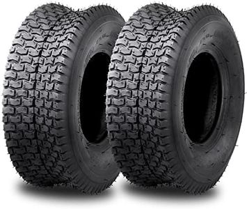 CHEINAUTO 2Pcs 13x5.00-6 Lawn Mower Tire, 4PR Turf Saver 13x5x6 Lawn & Garden Tires for Garden Tractor Riding Mower, Tubeless