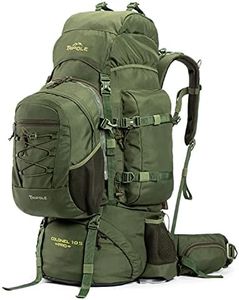 Tripole Colonel Pro Metal Frame Rucksack Front Opening Detachable Bag, Army Green, 105 Litres, Rucksack Backpacks