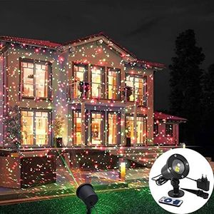 SAKEMA Proiettore a Stella a Cielo Pieno in Movimento Illuminazione paesaggistica Lampada da Giardino for Esterni a LED for Feste di Natale Rosse e Verdi 9.23