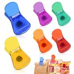 Chip Bag Clips, Bag Clips with Magnet, 6 Pcs Food Clips, Magnetic Clips for Food Storage, Snack Bags, Food Bags