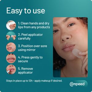Compeed Cold Sore Patches – 15-Pack Invisible Hydrocolloid Treatment