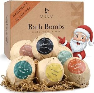 Bath Bomb Gift Set - USA Made with Natural & Organic Ingredients, Relaxing Gifts for Women & Men, Spa Gifts & Stocking Stuffers for Women, Luxury Gift Ideas, Bath Bombs for Wife & Kids