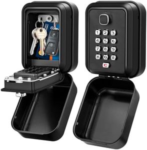 ENONEO Boite à Clé Sécurisée Exterieur, Étanche Boite a Clefs Grand Coffre a Clef Robuste Boîte à Clé Cadenas pour Maison Usine Garage École Interieur (Noir)