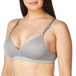 Warner's Women's Blissful Benefits Super Soft Wireless Lightly Lined Comfort Bra Rm1691w, Graphite Gray, 34B