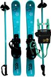 Kids Beginners Snow Skis & Poles Age 2-4 With Learning Harness