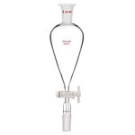 stonylab Separatory Funnel with PTFE Stopcock, 250 ml Conical Pear-Shaped Heavy Wall Borosilicate Glass Separating Funnel with 24/40 Joints