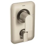 Moen T2470BN Genta Posi-Temp with Built-in 3-Function Transfer Trim Kit Without Valve, Brushed Nickel (BN)