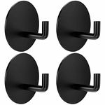 BARONAGE 4pcs Adhesive Hooks Door Hooks Heavy Duty Wall Robe Hooks 304 Stainless Steel Towel Waterproof Hooks for Coat, Bathrobes, Towels, Hats, Keys, soup ladles, Bathroom, Shower, Kitchen, Living Room, Depot