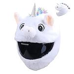 Motorcycle Helmet Covers Suitable for Most Full Face Helmets, Easy to Install Dust Cap, Crazy Fun Helmets Covers, Christmas Hats, Fun Riding Gear and Gifts (Helmet Not Included),Unicorn