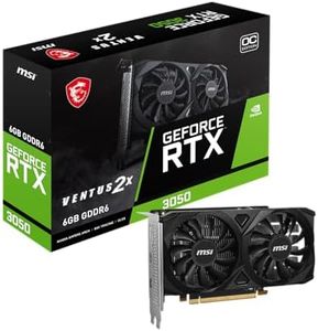 MSI GeForce RTX 3050 Ventus 2X E 6G OC PCI_E Graphic Card - Nvidia Geforce RTX 3050 Gpu, 6Gb GDDR6 96-Bit Memory, 14 Gbps, PCI Express Gen 4 x16Interface, Up to 1492 Mhz, Dual Fan