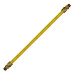 Cambridge Yellow Coated Gas Appliance Connector 36 Inch Long, 5/8 Inch Outer Diameter With Male Fittings