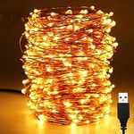 XERGY 20 Meter 200 LED's Waterproof Fairy Decorative Stary String Light- USB Powered (Copper Wires, Sturdy Quality) Warm White - Home DIY NYE Lights Diwali Lights for Home Decoration- 2 Pack