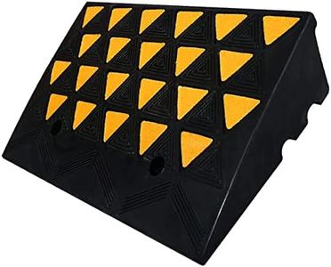 BESEA Rubber Curb Ramp 6" inch High 23.6" Length (Heavy Duty Ramp, 1PCS), for Driveway Curb Ramp Car Motorcycle Loading Dock Truck Pickup Truck Threshold Ramp(6 inch Height, Capacity 60000lbs)-1pack