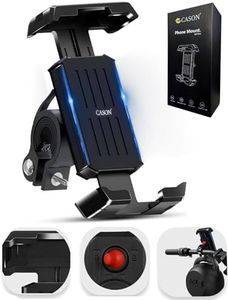 CASON -Mobile Holder for Bikes,Scooty/Cycle Phone Holder Mount,Anti-Shake Design,Switch Lock Behind,Cushioning Pads,360° Rotation for Handlebar Compatible with All Phones for Maps,GPS(Black)