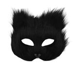 Therian Mask Furry Fox Mask Wolf Mask Cat Mask Halloween Half Face Mask Animal Fox Costume Accessories Animal Mask Furry Plush Eye Mask Makeup Prop Christmas Carnival Fancy Dress Face Mask