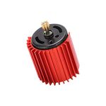 RC Brush Motor, Metal Gear Heat Dissipation 2 Speed 370 Brushed Motor for WPL RC Car(red)