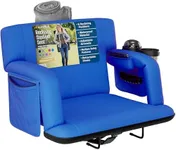 Reclining Stadium Seats for Bleachers with Back Support – Wide Bleacher Chair Cushion, Armrests, Large Pockets, and Multiple Safety Features – Best Stadium Seat Chairs for Camping, Kayak Backs & More