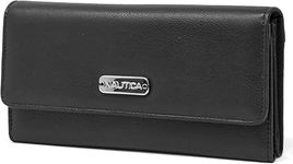 Nautica Women's RFID Wallet, Black (Buff), One Size, Rfid Wallet