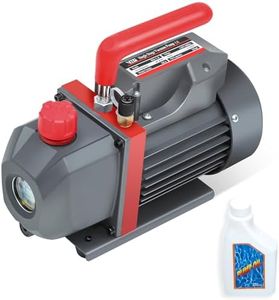VTG VOGTEN 4 CFM Vacuum Pump, 1/3 HP Single Stage Rotary Vane Vacuum Pump for R12 R22 R134a R410a R502 Systems,AC Vacuum Pump Kit for HVAC Systems,Autmotive,Resin Degassing