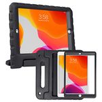 HDE iPad 9th Generation Case for Kids with Built-in Screen Protector Shockproof iPad Cover 10.2 inch with Handle Stand fits 2021 9th Gen, 2020 8th Gen, 2019 7th Gen Apple iPad 10.2 - Black