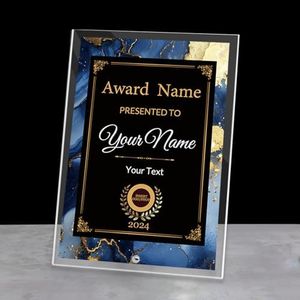 8"x10"Personalized Trophy, Acrylic Plaque, Custom Trophy with Text, Employee of the Month Trophy & Employee Appreciation Gift, Suitable Gift for Employees,Teachers,Coworkers,Adults (Design 2)