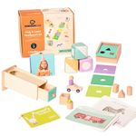 Curious Cub Montessori Learning Wooden Toys Box | Box 5: 9-12 M | Early Child Development,Sensory Learning,Develop Fine Motor Skills, Problem Solving |Improve & Develop Language Memory Skills, 10 Pcs