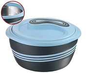 Pinnacle Serving Salad/Soup Dish Bowl - Thermal Inulated Bowl with Lid - Great Bowl for Holiday, Dinner and Party (3.6 qt Blue)