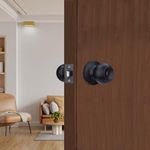 Godrej Keyless Cylinder Lock | Single Panel Door Lock | Suitable for Residential Doors & Commercial Space | Backset 60mm | SS Knobs | Door Thickness 32mm to 45 mm | Matte Black Finish