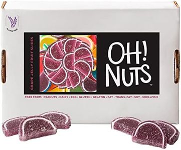Oh! Nuts Grape Jelly Fruit Slices Sugar Candy - 5 LB Bulk Bag | Traditional Old Fashioned Chewy Gummy Sweet Confectionery | Gluten-Free, Kosher Certified Pareve (150 CT)