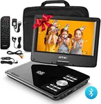 OTIC 11'' Bluetooth Portable DVD Player with Bluetooth 9.0'' HD Swivel Screen,5h Rechargeable Battery for Car&Kids,(Headrest Mount Case&Headphone,Remote,Support CD/DVD/SD Card/USB/Sync TV,Region Free)