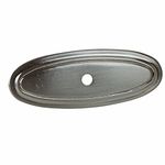 1034-SN-10 - GlideRite Hardware 3" Satin Nickel Thin Oblong Ring Backplates (Pack of 10)