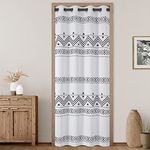 HOMEIDEAS Boho Curtain Privacy Doorway Curtains, Geometric Print Patterned Design Closet Door Curtains for Bedroom, W39 x L78 Inch Semi Blackout Window Curtains Farmhouse Decor, 1 Panel