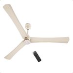 atomberg Renesa Halo Smart 1400mm BLDC Ceiling Fan with IoT & Remote | 5 star | High Air Delivery | Low noise operation | LED Speed Indicator | Sleek Design | 3 Year Warranty - Seasand Ivory