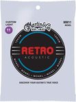 Martin Retro Acoustic Guitar Strings - .011-.052 Custom Light (MM11)