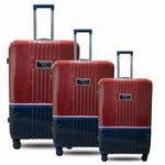 ARISTONITE Luggage Bags Set of 3 |Small, Medium & Large Hard Trolley Bags |8-Wheel, 360° Rotation |Durable, Easy-Glide, Lightweight Travel Suitcases|Ideal for Stress-Free Journeys (Twin Red, Set Of 3)