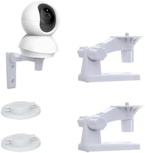 TEKCAM Soporte de Pared Compatible con TP-Link Tapo C200/C210/C220/Tc70/C225/C211, Kasa Ec70/Kc410s Cámara Vigilancia, Soporte de Pared con Ángulo Ajustable con Base de Cámara (2 Piezas)