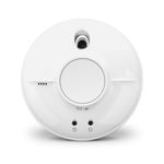 FireAngel Mains Smoke Alarm - SW1-R Mains Powered Optical Smoke Detector with Backup Battery - Wired, Interlinked Smoke Alarms for Home with Test Button and LED Indicators - White