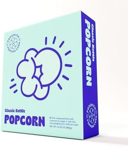 Popsmith Popcorn Pre-Measured Popcorn Kits - Five 4-oz Classic Kettle Corn Popcorn Machine Popcorn Packets with Popcorn, Salt ‘n Sugar Seasoning, & 100% Coconut Oil