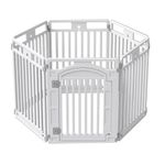 Gupamiga Puppy Playpen, foldable dog playpen with door, puppy enclosure for apartment, sturdy and smooth, easy installation, Black (130x65x80cm). (White)