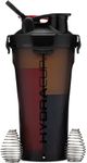 Hydra Cup - 32oz DualShaker Pro | Shaker Bottle Unlocked | Be Prepared & Save Time | Protein & Preworkout 2-in-1 | Dual Wire Whisk Blenders | Carry Loop (Black, 32 Ounce)