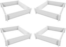 New England Hudson Raised Garden Beds, 4'L x 4'W, Pack of 4