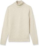 Amazon Essentials Men's Long-Sleeve Soft Touch Turtleneck Jumper, Off-White, M