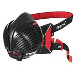 Trend Air Stealth P3 Dust Mask Respirator (Medium/Large) with Replaceable HEPAC Filters, Mask for Building & Construction Work, STEALTH/ML